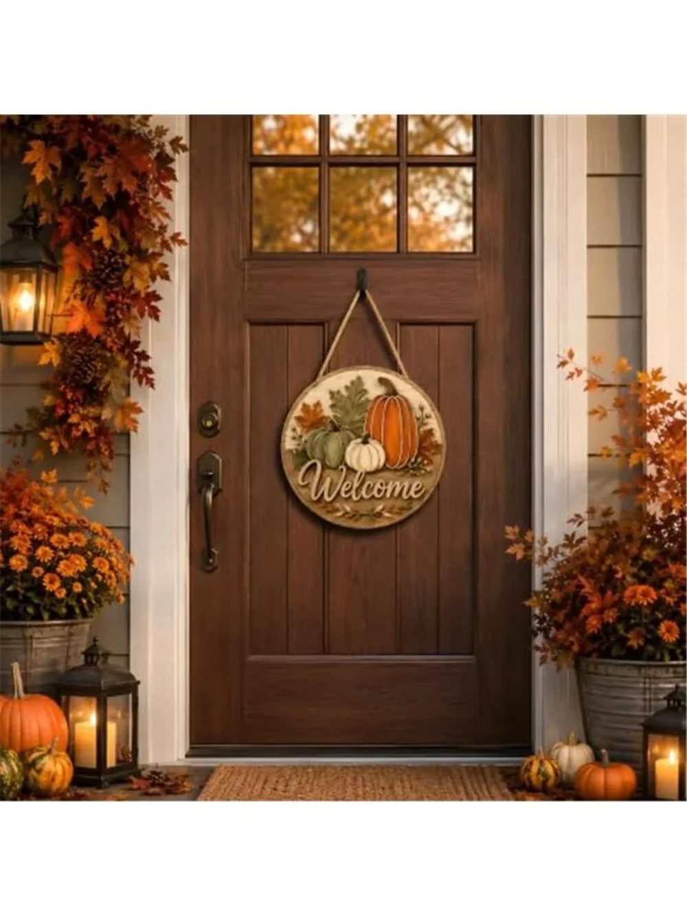 Fall Decor Fall Welcome Sign for Front Door Thanksgiving Decorations